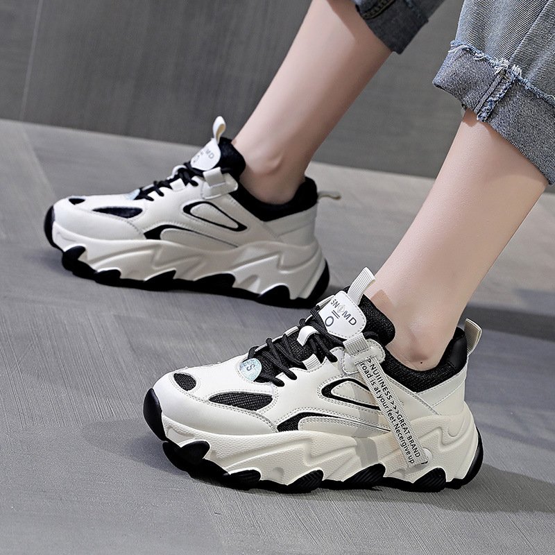 Spring and summer new 2023 women's shoes new trendy shoes sports dad breathable net shoes women