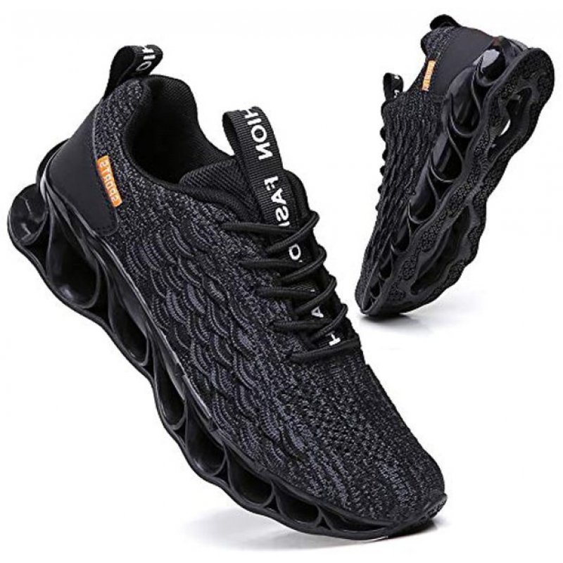 Sport Running Shoes for Mens Mesh Breathable Trail Runners Fashion Sneakers A050 Black