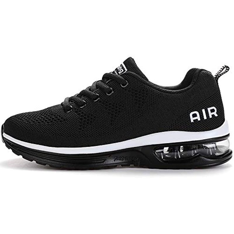 Women Air Running Sneakers Athletic Walking Shoes Breathable Tennis for Jogging Gym Sport(US5.5-10 B(M) Black