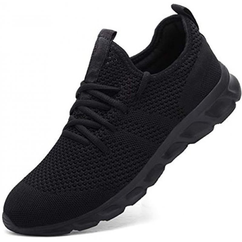Mens Lightweight Athletic Running Walking Gym Shoes Casual Sports Shoes Fashion Sneakers Walking Shoes Black