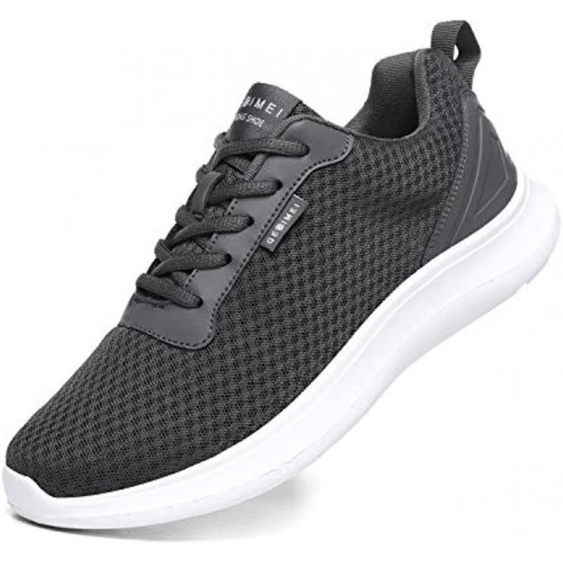 Men's Breathable Mesh Tennis Shoes Comfortable Gym Sneakers Lightweight Athletic Running Shoes Darkgrey(upgrade)