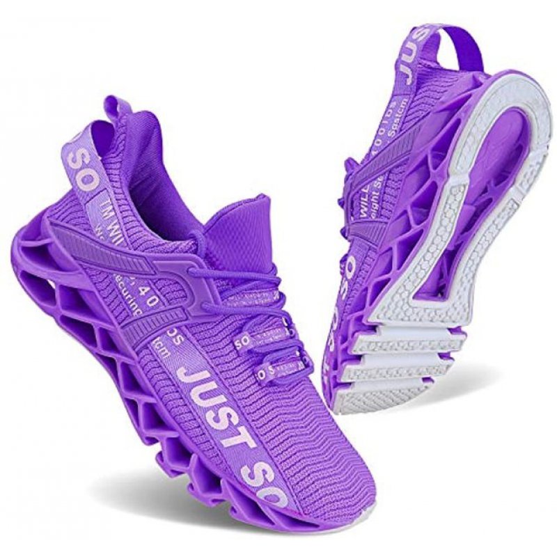 Women's Running Shoes Non Slip Athletic Tennis Walking Blade Type Sneakers 1-1purple